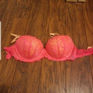 Orange and Pink PINK Bra Size 34D